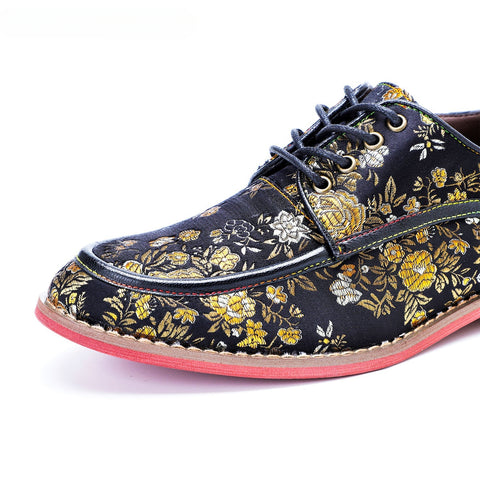 Golden Blossoms Casual Flats