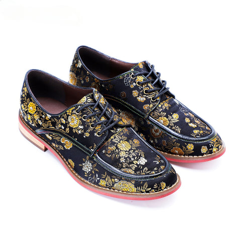 Golden Blossoms Casual Flats