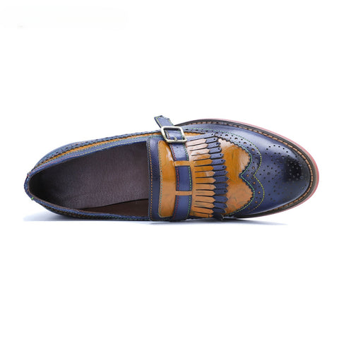 Tassel Mixed Colors Slip-On Flat Shoes