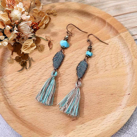 Bohemian Ethnic Retro Long Tassel Earrings