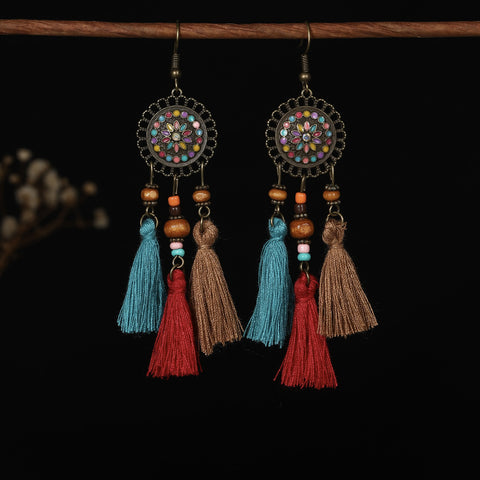 Bohemian Ethnic Retro Long Tassel Earrings