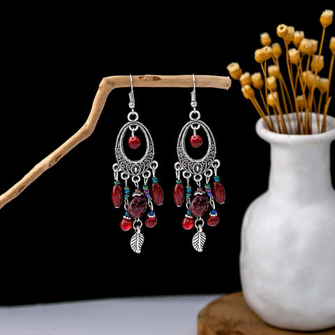 Bohemian Ethnic Retro Long Tassel Earrings