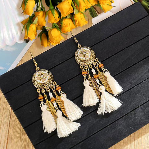 Bohemian Ethnic Retro Long Tassel Earrings