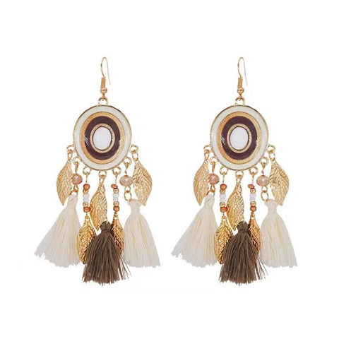 Bohemian Ethnic Retro Long Tassel Earrings