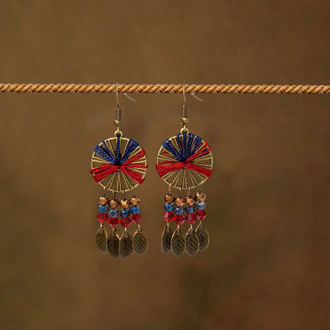 Bohemian Ethnic Retro Long Tassel Earrings