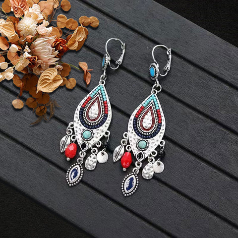 Bohemian Ethnic Retro Long Tassel Earrings