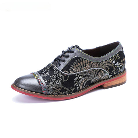 Retro Handmade Fashionable Elegance Flat Shoes