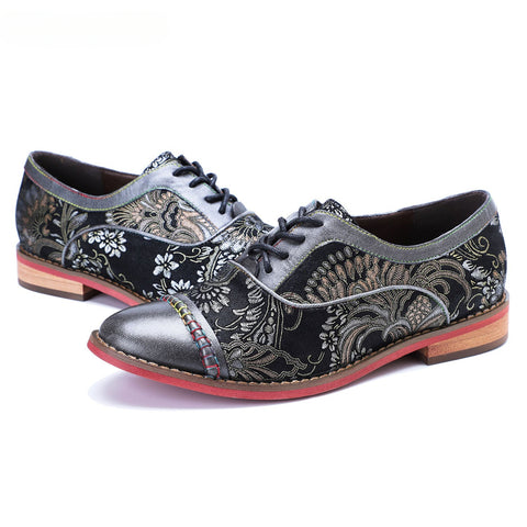 Retro Handmade Fashionable Elegance Flat Shoes