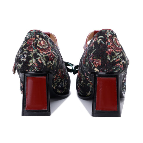 Hand-Painted Bowknot Mary Jane High Heels (Audrina)