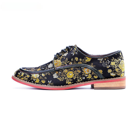 Golden Blossoms Casual Flats