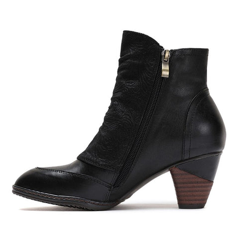 Leather Handmade Ankle Boots (4 COLORS)