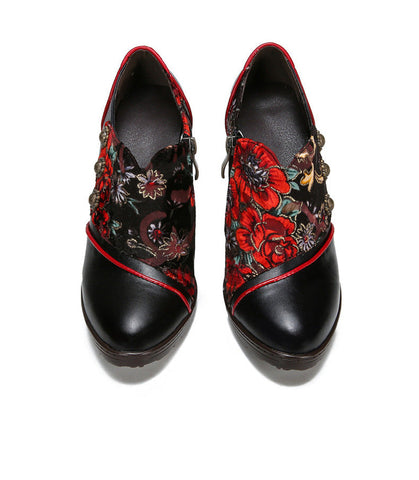 Hand-Painted Floral Laces Elegant Pumps