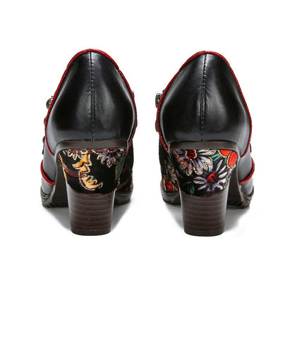 Hand-Painted Floral Laces Elegant Pumps