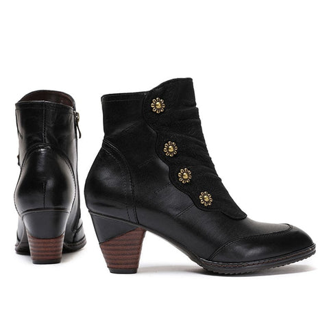 Leather Handmade Ankle Boots (4 COLORS)