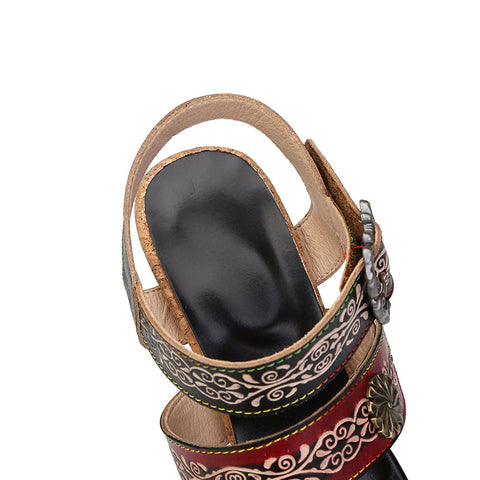 Vintage Genuine Leather Creative Style Sandals