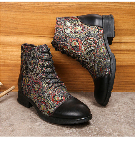 Handmade Leather Comfy Flat Ankle Boots