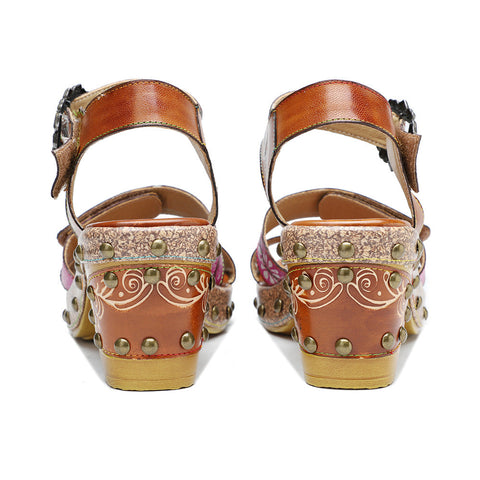 Vintage Genuine Leather Creative Style Sandals