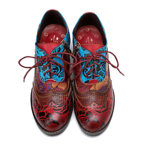 Floral Pattern Splicing Comfy Shoes