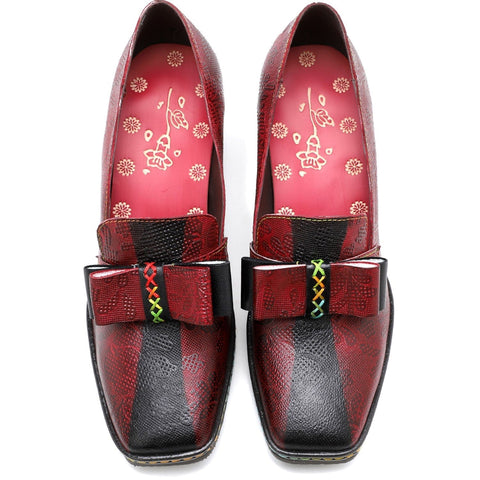 Hand-Painted Leather Pumps