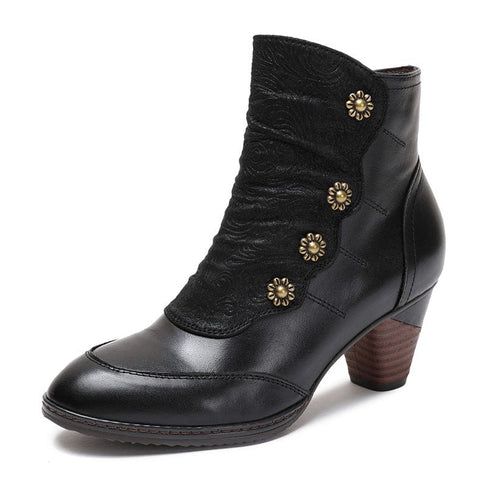 Leather Handmade Ankle Boots (4 COLORS)