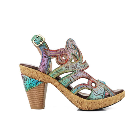 Hand-painted genuine leather creative style sandals