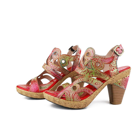 Hand-painted genuine leather creative style sandals