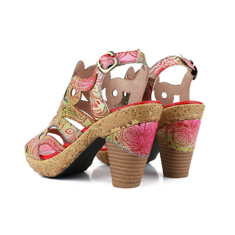 Hand-painted genuine leather creative style sandals