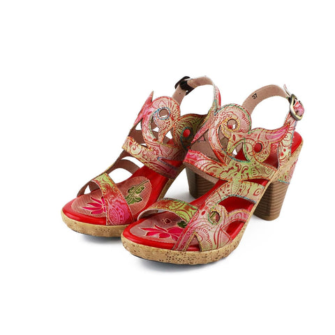 Hand-painted genuine leather creative style sandals