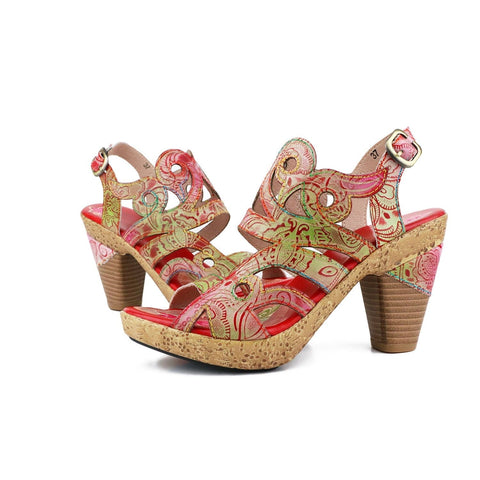 Hand-painted genuine leather creative style sandals