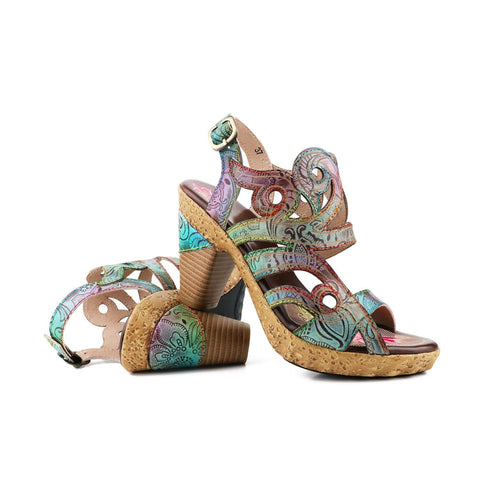 Hand-painted genuine leather creative style sandals