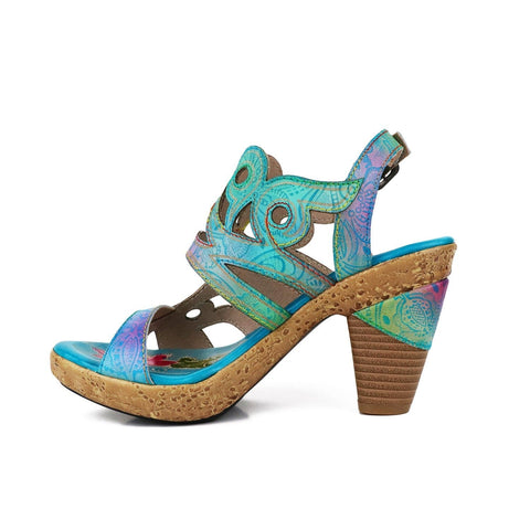 Hand-painted genuine leather creative style sandals