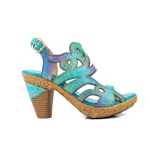 Hand-painted genuine leather creative style sandals