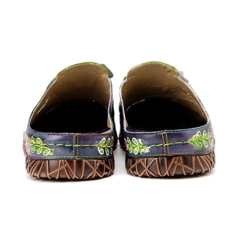 Vintage Printed Handmade Flat Shoes Sandals