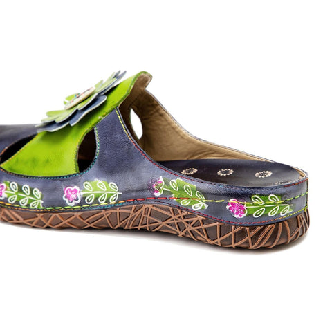 Vintage Printed Handmade Flat Shoes Sandals